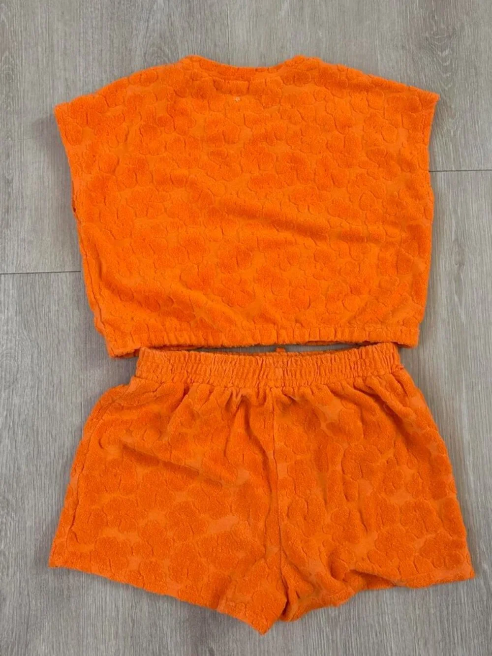 Kate Mack Girls 2-Piece Pajama Set Size 10 – Bright Orange Terry Cloth